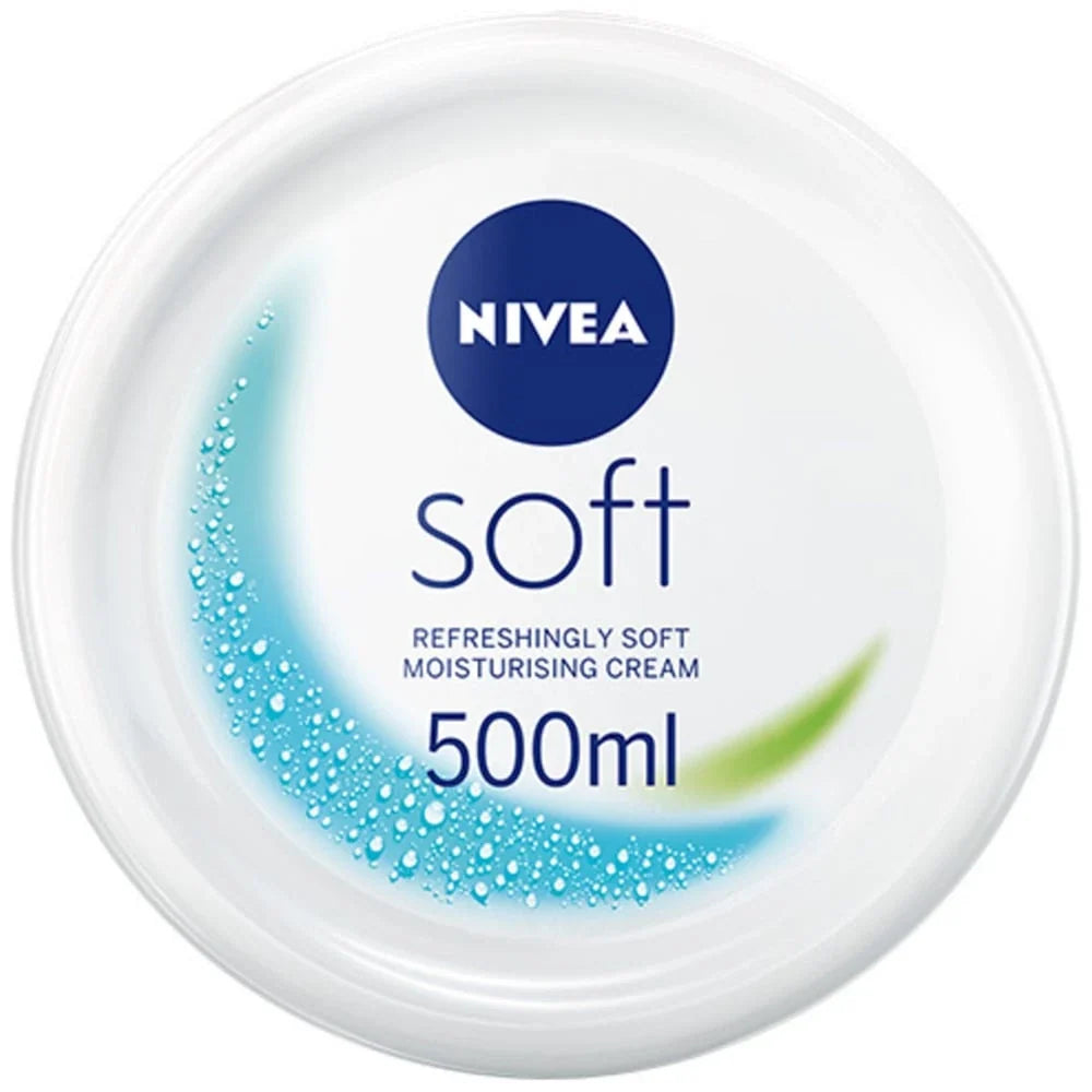 NIVEA Soft Face, Body & Hand Moisturising Cream – 500ml